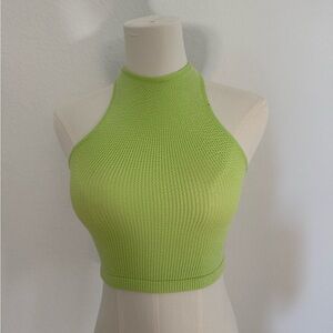 ZARA Lime Green Sleeveless Knit Top